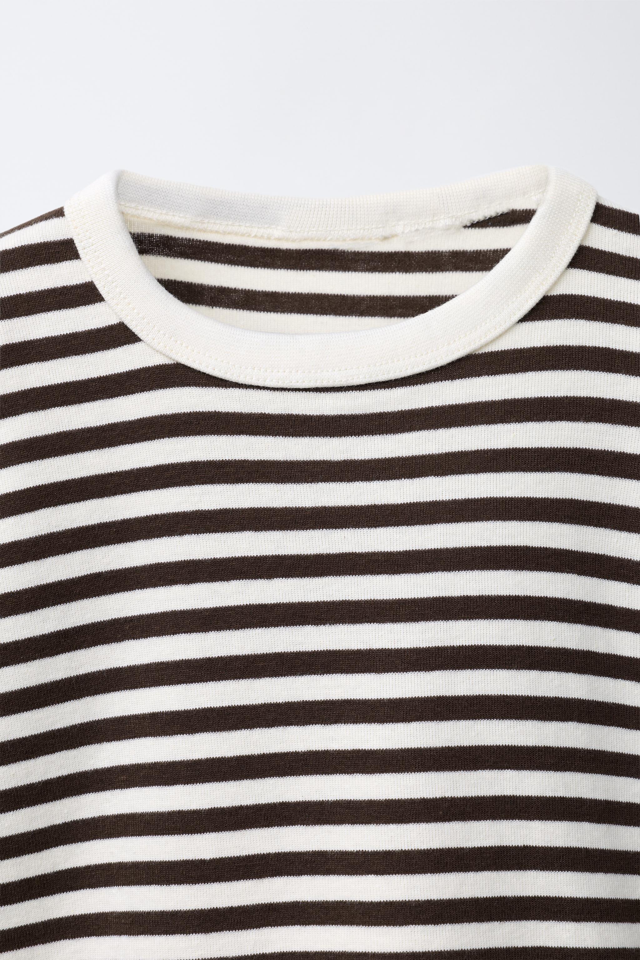 EMBROIDERED STRIPED T-SHIRT